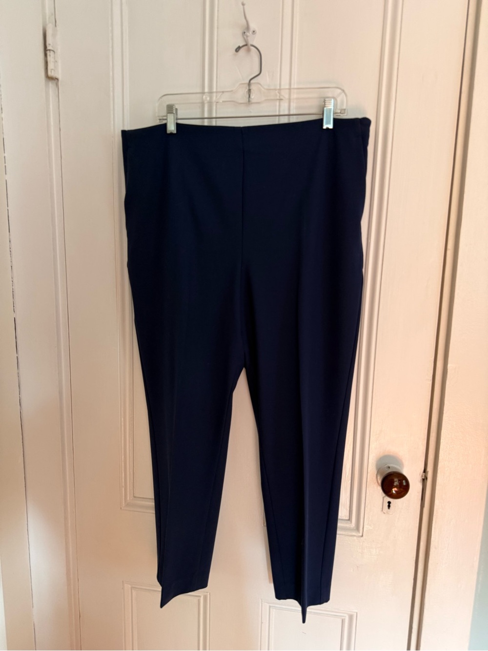 Ann Taylor side zip ankle pants bi stretch blue. 16 petite